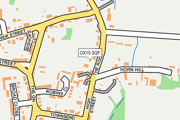 OX15 0QF map - OS OpenMap – Local (Ordnance Survey)