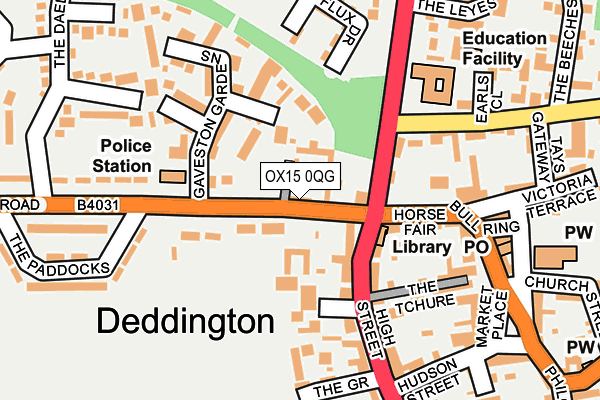 OX15 0QG map - OS OpenMap – Local (Ordnance Survey)