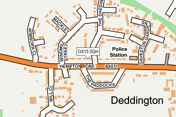 Map of DEDDINGTON MEDIA CIC at local scale