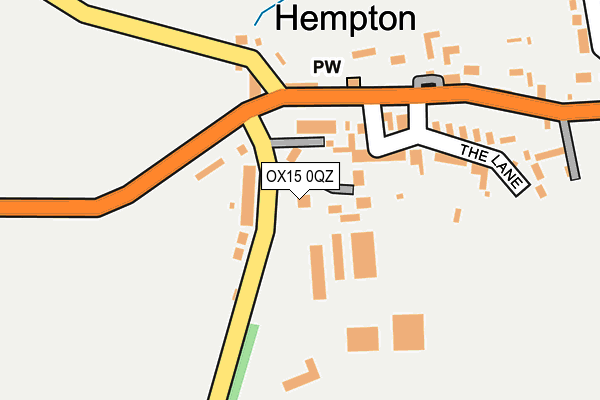 OX15 0QZ map - OS OpenMap – Local (Ordnance Survey)