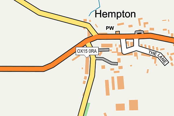 OX15 0RA map - OS OpenMap – Local (Ordnance Survey)