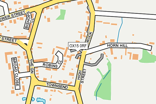 OX15 0RF map - OS OpenMap – Local (Ordnance Survey)