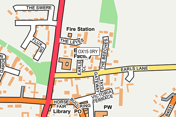 OX15 0RY map - OS OpenMap – Local (Ordnance Survey)