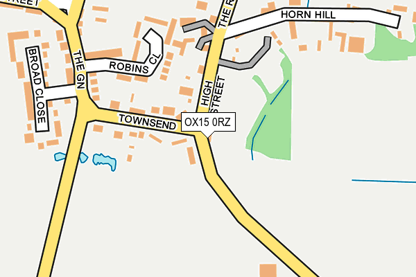 OX15 0RZ map - OS OpenMap – Local (Ordnance Survey)