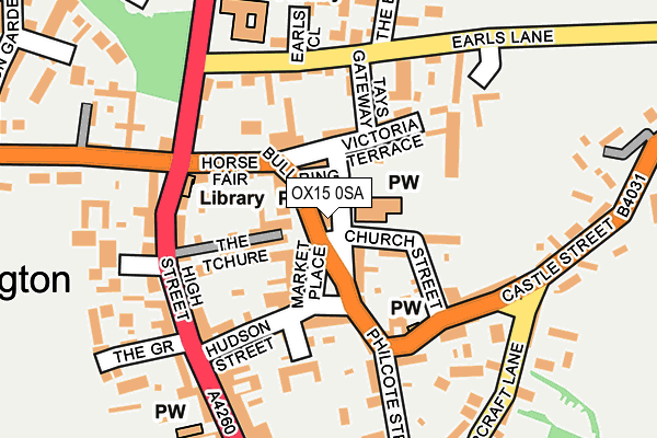 OX15 0SA map - OS OpenMap – Local (Ordnance Survey)