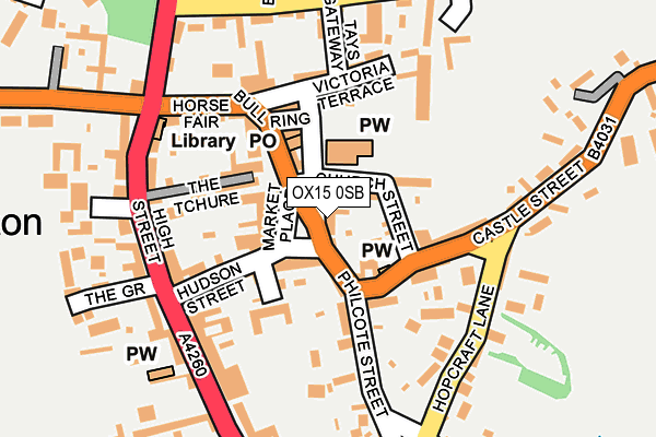 OX15 0SB map - OS OpenMap – Local (Ordnance Survey)