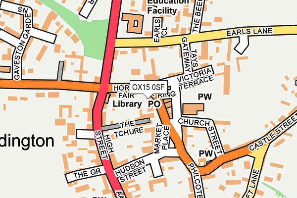 OX15 0SF map - OS OpenMap – Local (Ordnance Survey)