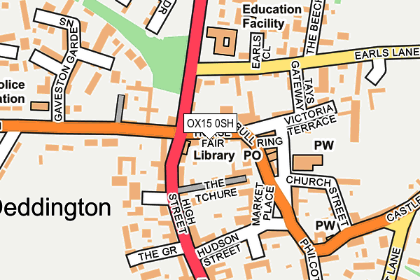 OX15 0SH map - OS OpenMap – Local (Ordnance Survey)