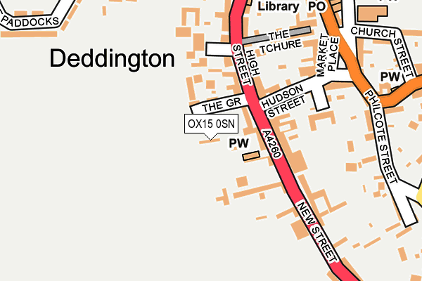 OX15 0SN map - OS OpenMap – Local (Ordnance Survey)