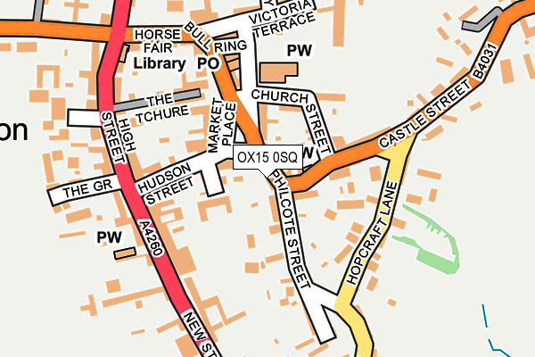 OX15 0SQ map - OS OpenMap – Local (Ordnance Survey)