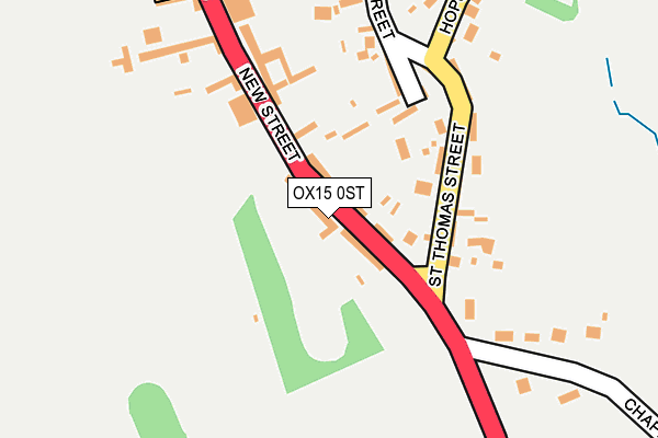 OX15 0ST map - OS OpenMap – Local (Ordnance Survey)