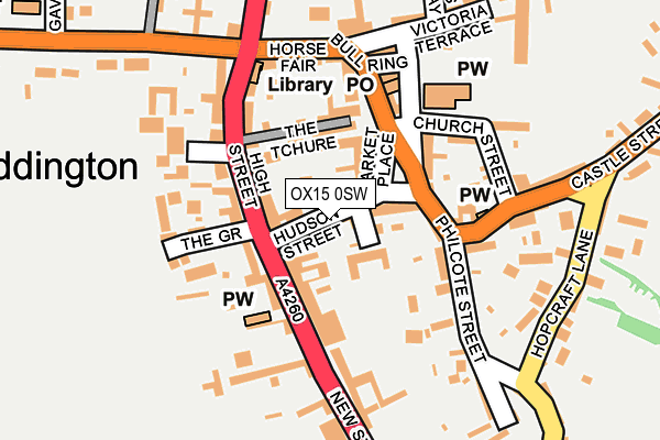 OX15 0SW map - OS OpenMap – Local (Ordnance Survey)