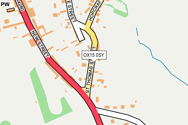 OX15 0SY map - OS OpenMap – Local (Ordnance Survey)