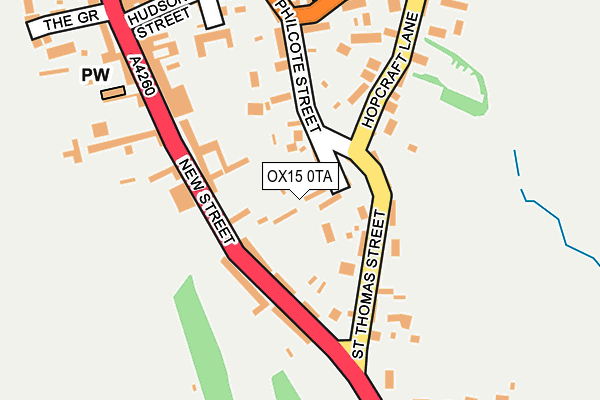 OX15 0TA map - OS OpenMap – Local (Ordnance Survey)