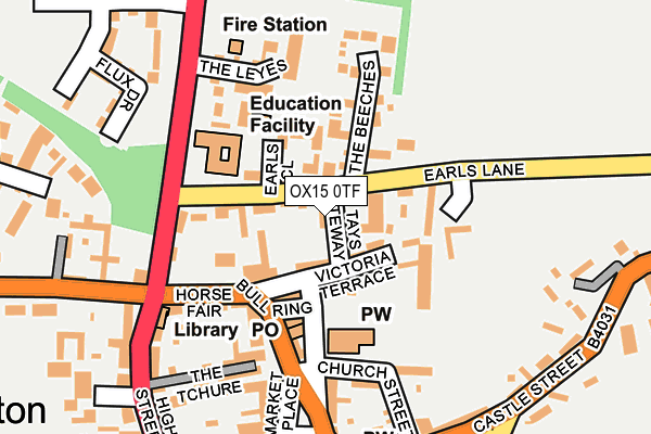 OX15 0TF map - OS OpenMap – Local (Ordnance Survey)