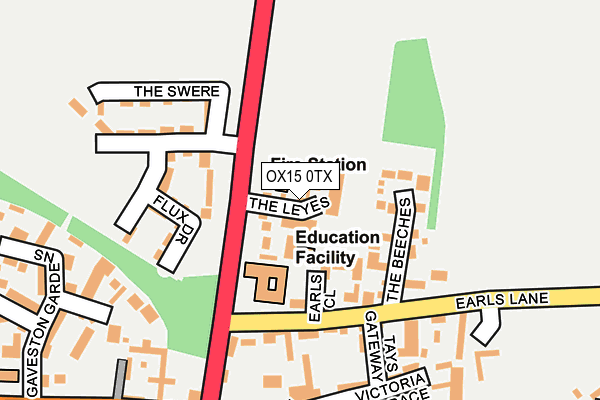 OX15 0TX map - OS OpenMap – Local (Ordnance Survey)