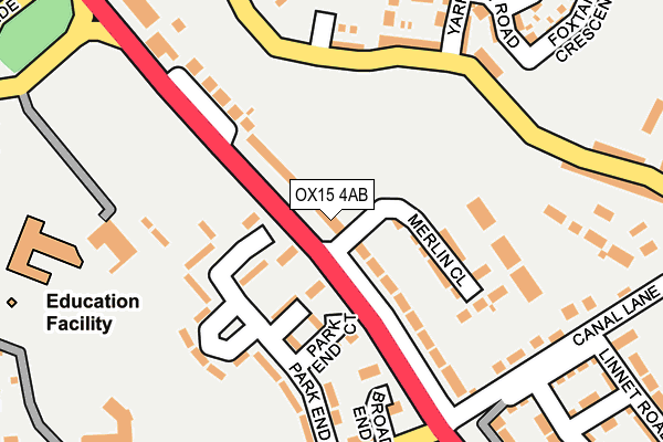 OX15 4AB map - OS OpenMap – Local (Ordnance Survey)