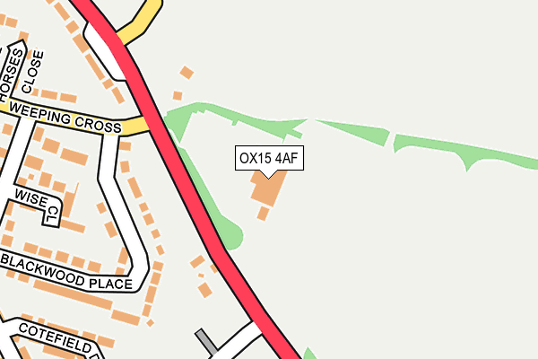 OX15 4AF map - OS OpenMap – Local (Ordnance Survey)