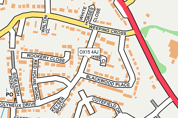 OX15 4AJ map - OS OpenMap – Local (Ordnance Survey)