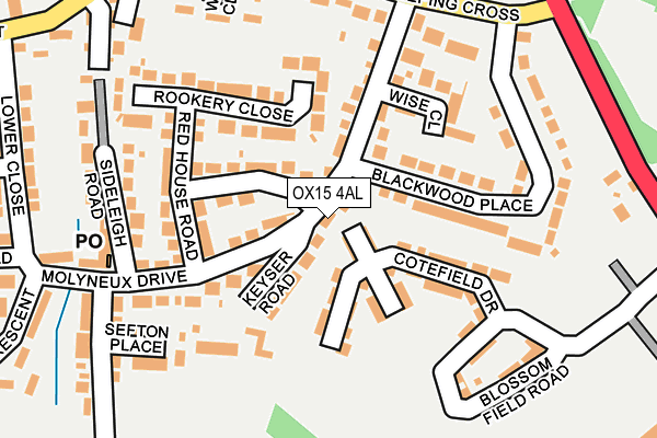 OX15 4AL map - OS OpenMap – Local (Ordnance Survey)