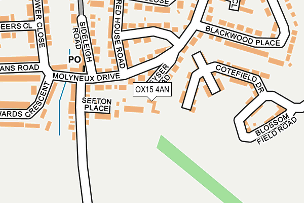 OX15 4AN map - OS OpenMap – Local (Ordnance Survey)