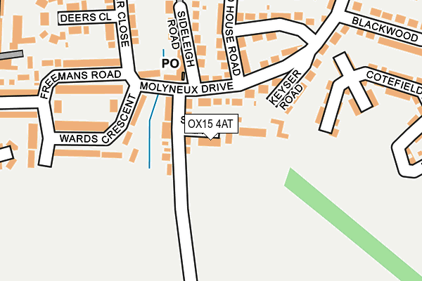 OX15 4AT map - OS OpenMap – Local (Ordnance Survey)