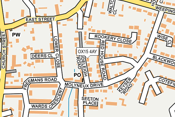 OX15 4AY map - OS OpenMap – Local (Ordnance Survey)