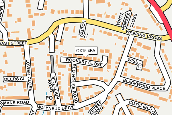 OX15 4BA map - OS OpenMap – Local (Ordnance Survey)