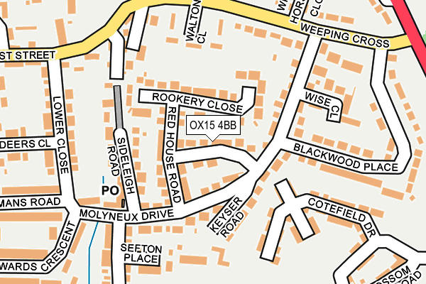 OX15 4BB map - OS OpenMap – Local (Ordnance Survey)