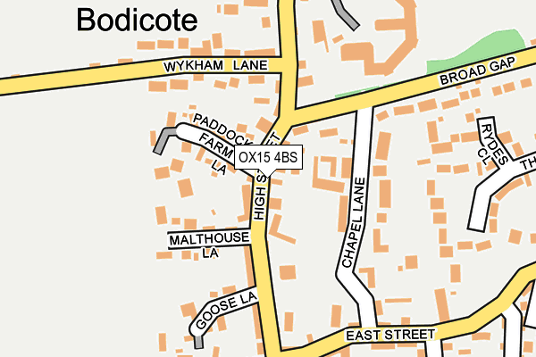 OX15 4BS map - OS OpenMap – Local (Ordnance Survey)