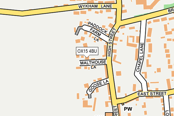 OX15 4BU map - OS OpenMap – Local (Ordnance Survey)