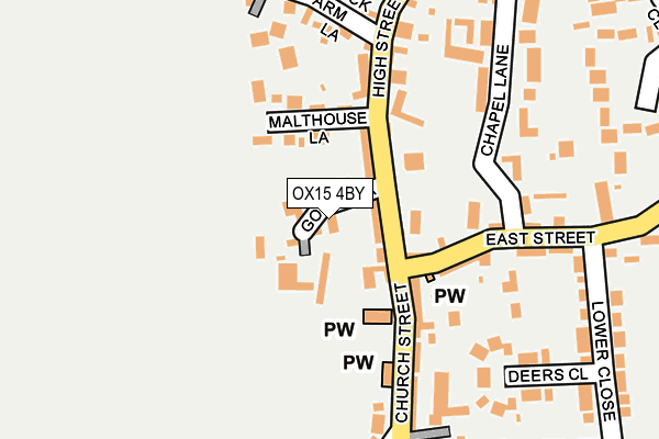 OX15 4BY map - OS OpenMap – Local (Ordnance Survey)