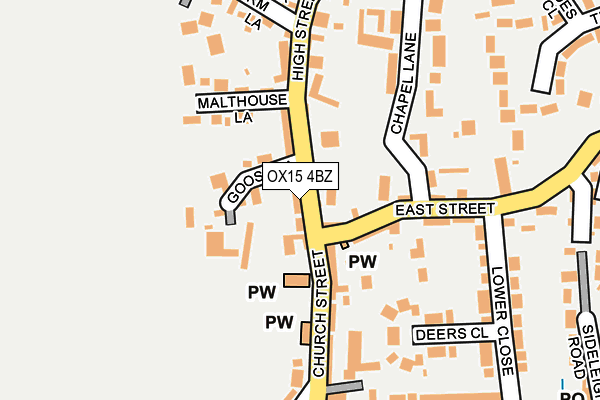 OX15 4BZ map - OS OpenMap – Local (Ordnance Survey)