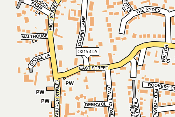 OX15 4DA map - OS OpenMap – Local (Ordnance Survey)