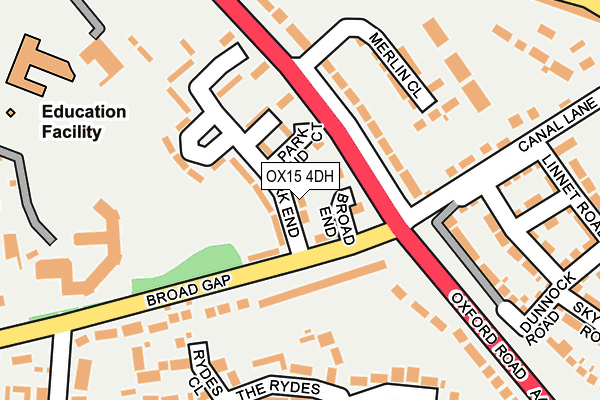 OX15 4DH map - OS OpenMap – Local (Ordnance Survey)