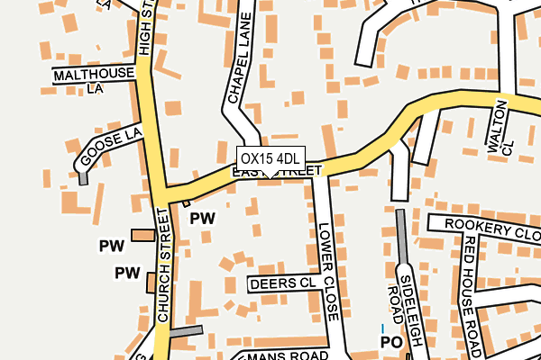 OX15 4DL map - OS OpenMap – Local (Ordnance Survey)