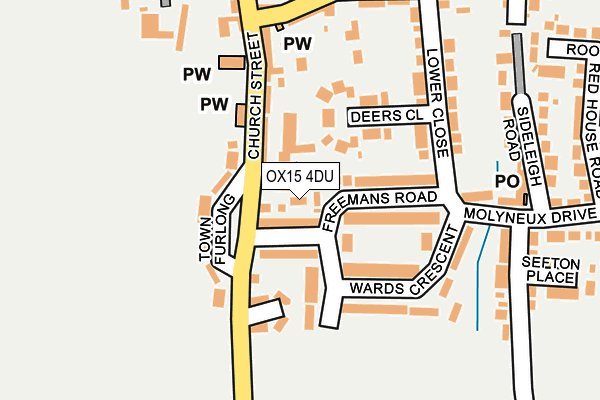 OX15 4DU map - OS OpenMap – Local (Ordnance Survey)