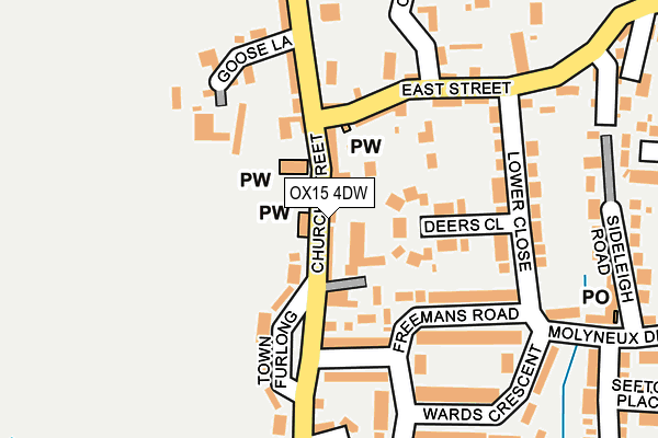 OX15 4DW map - OS OpenMap – Local (Ordnance Survey)