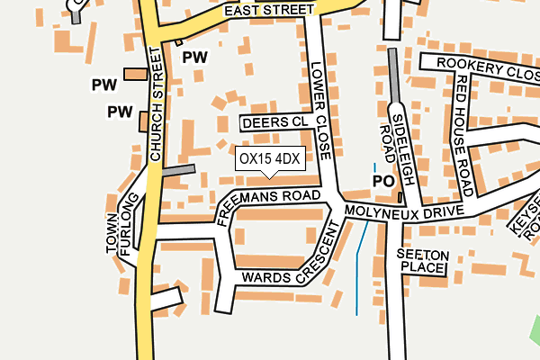 OX15 4DX map - OS OpenMap – Local (Ordnance Survey)
