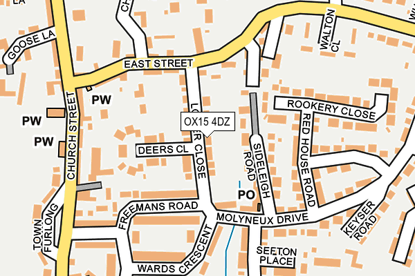 OX15 4DZ map - OS OpenMap – Local (Ordnance Survey)