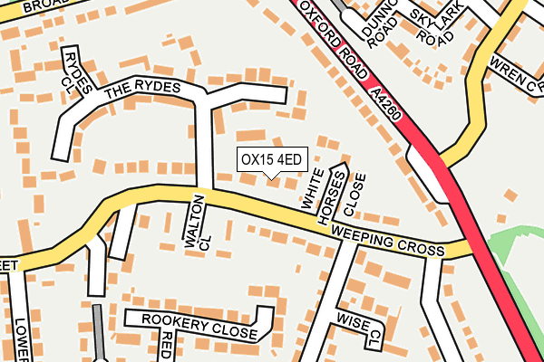 OX15 4ED map - OS OpenMap – Local (Ordnance Survey)