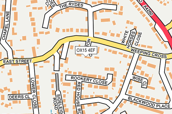 OX15 4EF map - OS OpenMap – Local (Ordnance Survey)