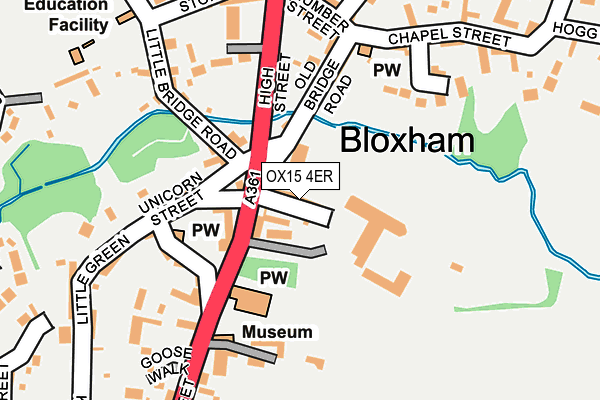 OX15 4ER map - OS OpenMap – Local (Ordnance Survey)