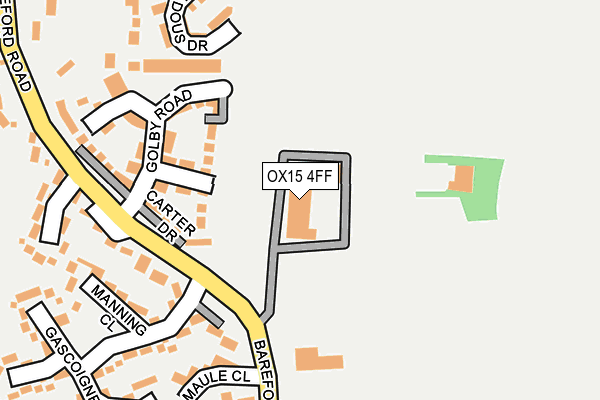 OX15 4FF map - OS OpenMap – Local (Ordnance Survey)