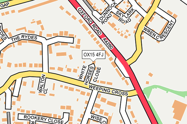 OX15 4FJ map - OS OpenMap – Local (Ordnance Survey)