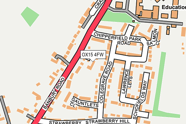 OX15 4FW map - OS OpenMap – Local (Ordnance Survey)