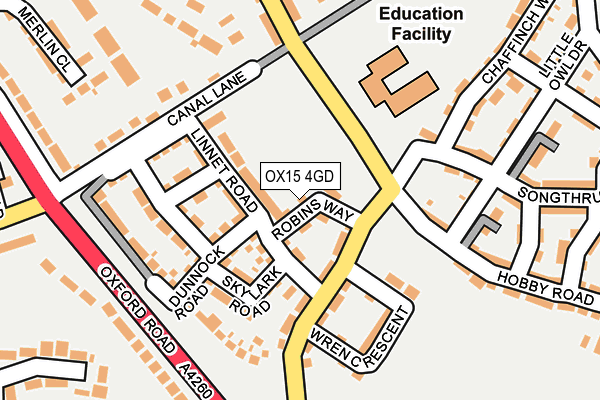 OX15 4GD map - OS OpenMap – Local (Ordnance Survey)