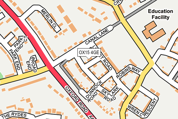 OX15 4GE map - OS OpenMap – Local (Ordnance Survey)