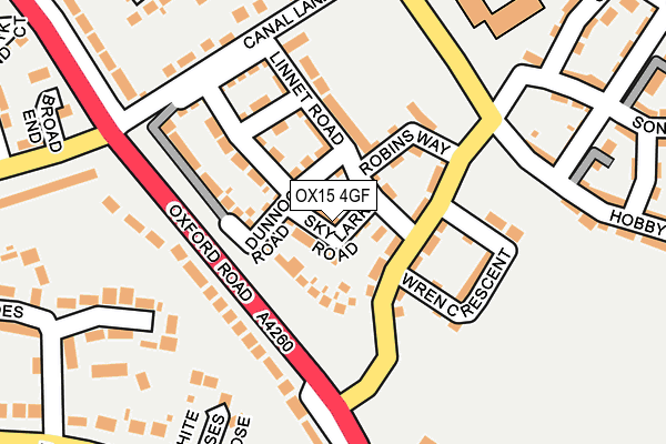 OX15 4GF map - OS OpenMap – Local (Ordnance Survey)