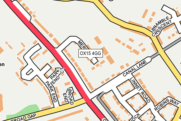 OX15 4GG map - OS OpenMap – Local (Ordnance Survey)